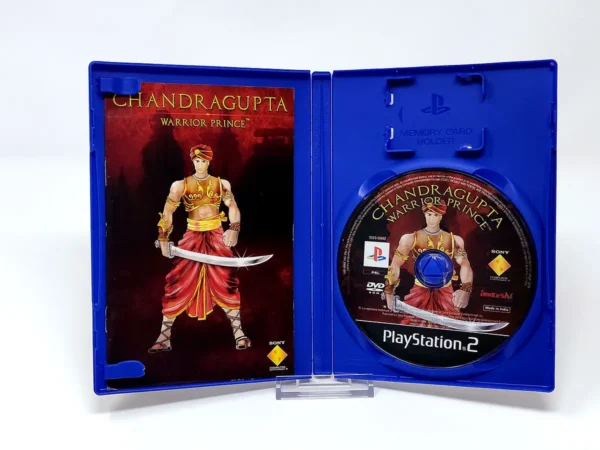 Interior del juego Chandragupta: Warrior Prince (UK) para PlayStation 2 con disco y manual