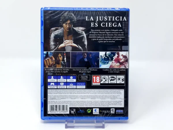 Parte trasera de Judgment (ESP) (Precintado) para PlayStation 4, edición PAL España