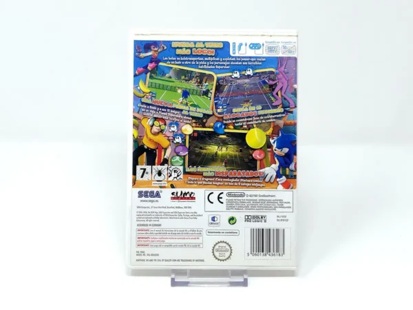 Parte trasera de Sega Superstars Tennis (ESP) para Nintendo Wii, edición PAL España