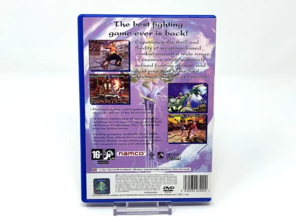 Parte trasera de Soulcalibur II (UK) para PlayStation 2, edición PAL UK