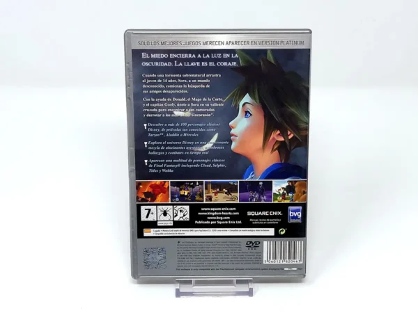 Parte trasera de Kingdom Hearts (ESP) (Platinum) para PlayStation 2, edición PAL España