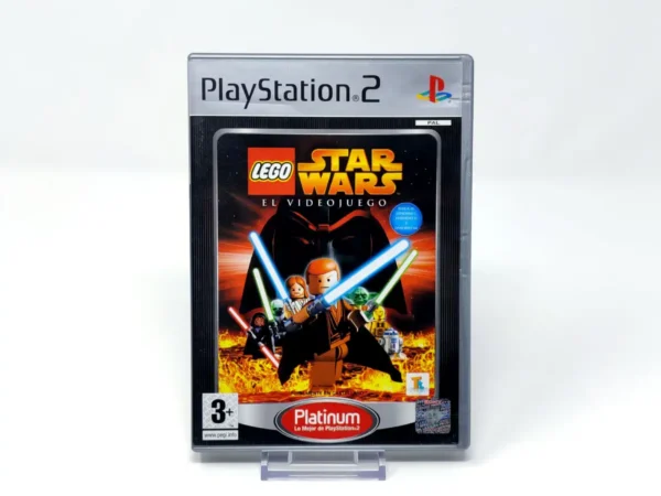 Portada de LEGO Star Wars: El Videojuego (ESP) (Platinum) para PlayStation 2, edición PAL España, de segunda mano