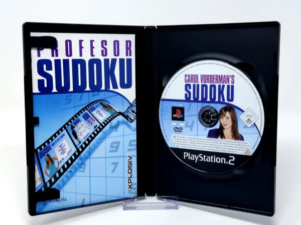 Interior del juego Profesor Sudoku (ESP) para PlayStation 2 con disco y manual
