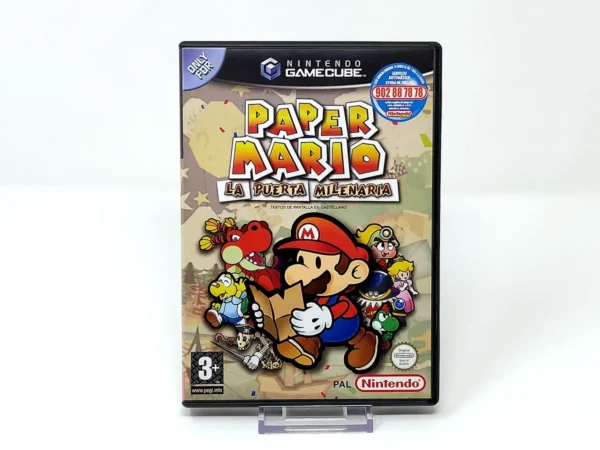 Portada de Paper Mario: La Puerta Milenaria (ESP) para Nintendo GameCube, edición PAL España, de segunda mano