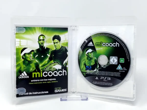 Interior del juego Adidas miCoach (ESP) para PlayStation 3 con disco y manual