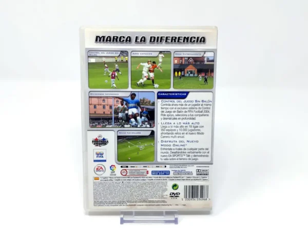 Parte trasera de FIFA Football 2004 (ESP) (Rebajado) para PlayStation 2, edición PAL España