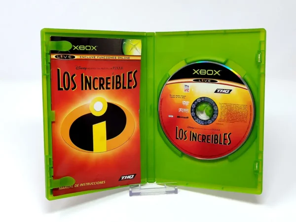 Interior del juego Disney/Pixar Los Increíbles (ESP) para XBOX con disco y manual