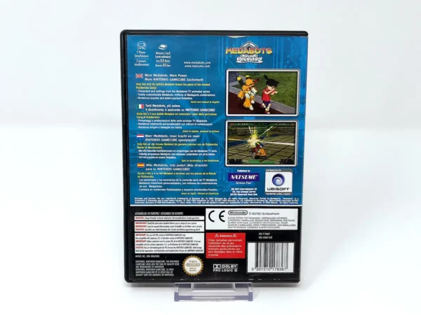 Parte trasera de Medabots Infinity (ESP) para Nintendo GameCube, edición PAL España