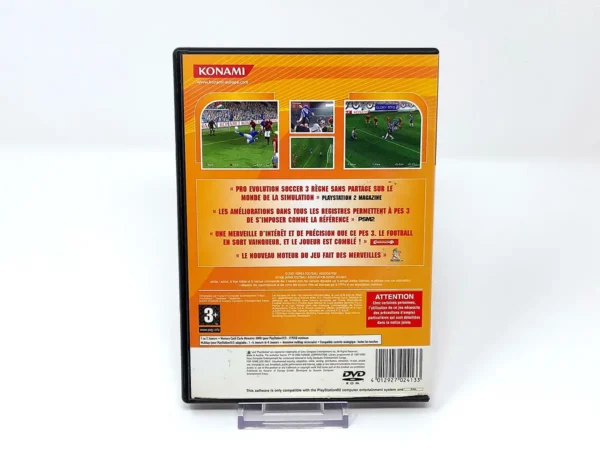 Parte trasera de Pro Evolution Soccer 3 (FRA) para PlayStation 2, edición PAL Francia