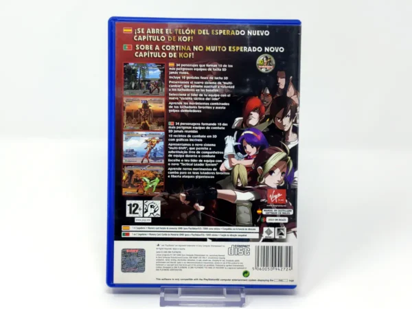 Parte trasera de The King of Fighters 2003 (ESP) para PlayStation 2, edición PAL España