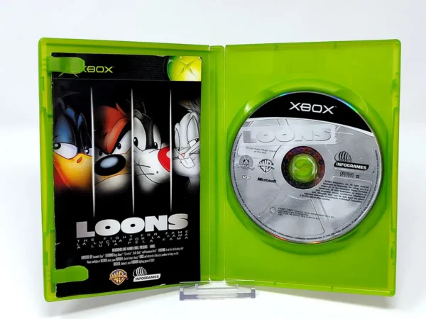 Interior del juego Loons: The Fight for Fame (ESP) para XBOX con disco y manual