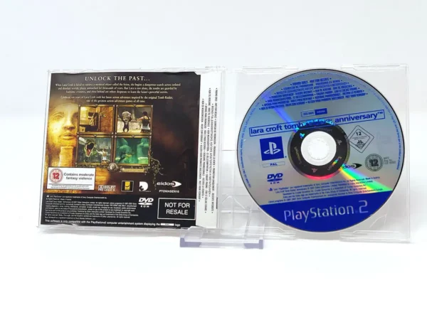 Parte trasera de Lara Croft Tomb Raider: Anniversary (EUR) (Promo) para PlayStation 2, edición PAL EUR