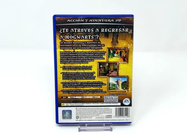 Parte trasera de Harry Potter y la Cámara Secreta (ESP) para PlayStation 2, edición PAL España