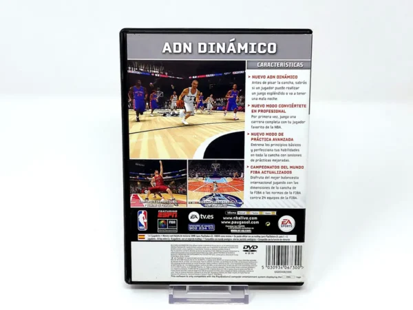 Parte trasera de NBA Live 09 (ESP) (Rebajado) para PlayStation 2, edición PAL España