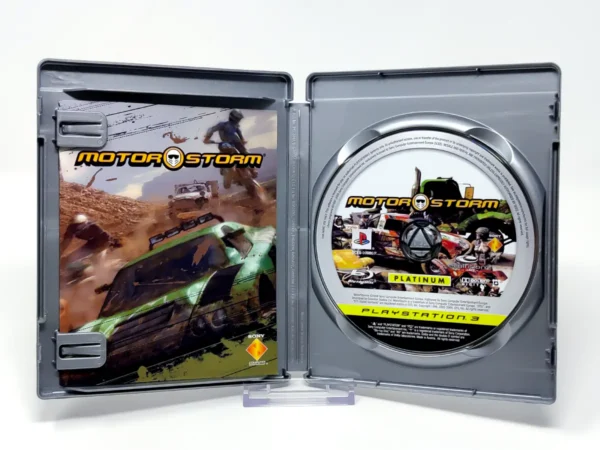 Interior del juego MotorStorm (ESP) (Platinum) para PlayStation 3 con disco y manual