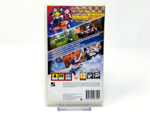 Parte trasera de Naruto Shippuden: Kizuna Drive (ESP) (Essentials) (Rebajado) para PSP, edición PAL España