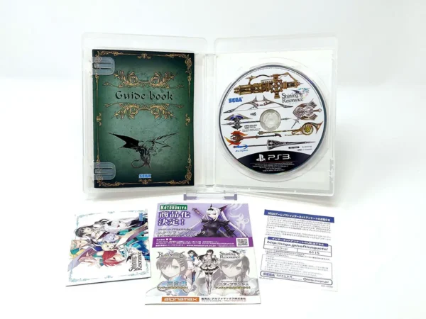 Interior del juego Shining Resonance (JAP) para PlayStation 3 con disco y manual