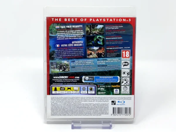 Parte trasera de Far Cry 3 (FRA) (Essentials) para PlayStation 3, edición PAL Francia