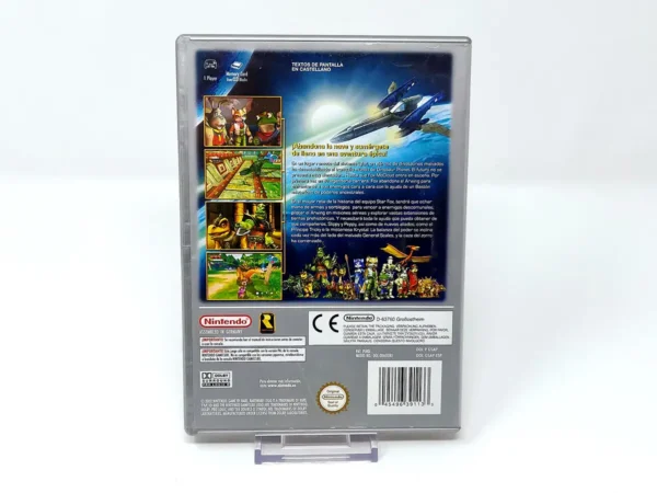 Parte trasera de Star Fox Adventures (ESP) (Player's Choice) para Nintendo GameCube, edición PAL España