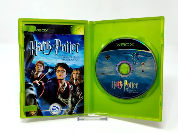 Interior del juego Harry Potter et le Prisonnier d'Azkaban (FRA) para XBOX con disco y manual