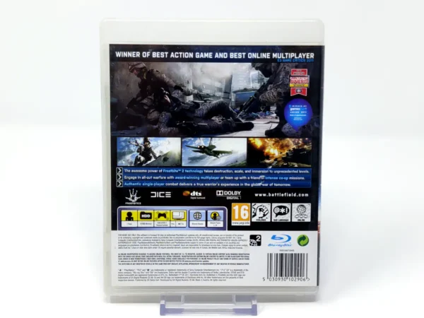 Parte trasera de Battlefield 3 (UK) para PlayStation 3, edición PAL UK