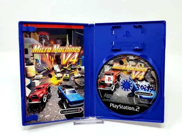 Interior del juego Micro Machines V4 (ESP) (Rebajado) para PlayStation 2 con disco y manual