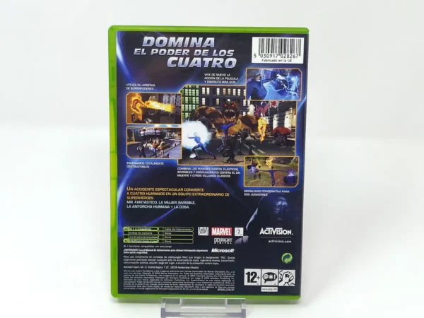 Parte trasera de Los 4 Fantásticos (ESP) para XBOX, edición PAL España