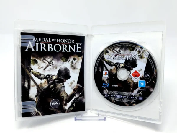 Interior del juego Medal of Honor: Airborne (ESP) para PlayStation 3 con disco y manual