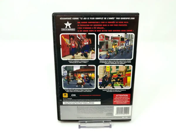 Parte trasera de State of Emergency (FRA) (Platinum) para PlayStation 2, edición PAL Francia
