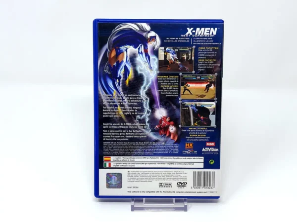 Parte trasera de X-Men: Next Dimension (ESP) para PlayStation 2, edición PAL España