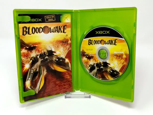 Interior del juego Blood Wake (ESP) para XBOX con disco y manual