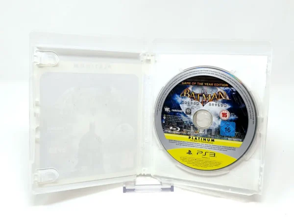 Interior del juego Batman: Arkham Asylum (GOTY) (ESP) (Platinum) (Rebajado) para PlayStation 3 con disco y manual