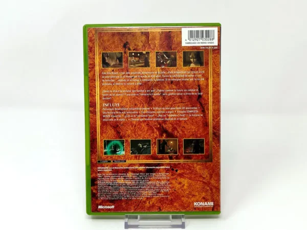 Parte trasera de Shadow of Memories (ESP) para XBOX, edición PAL España