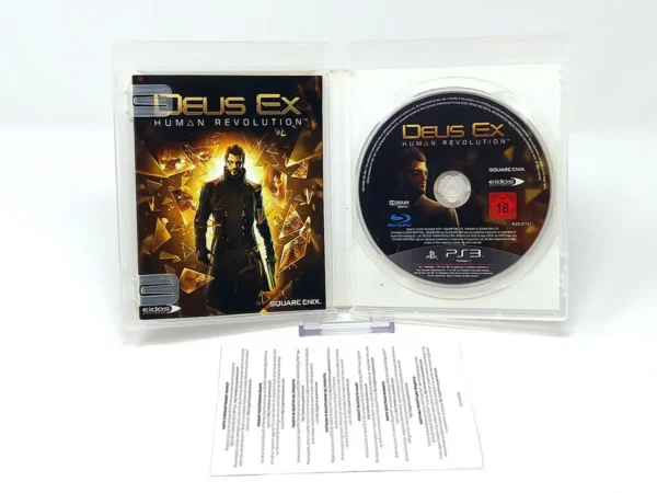 Lateral de la caja de Deus Ex: Human Revolution (ESP) para PlayStation 3