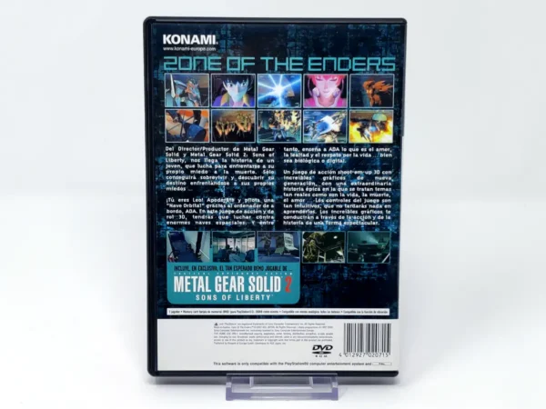 Parte trasera de Zone of the Enders (ESP) (Rebajado) para PlayStation 2, edición PAL España