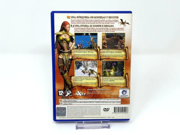 Parte trasera de The Bard's Tale (ESP) para PlayStation 2, edición PAL España
