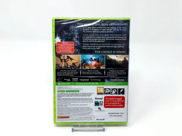 Parte trasera de Risen 3: Titan Lords (UK) (Promo) (Precintado) para XBOX 360, edición PAL UK