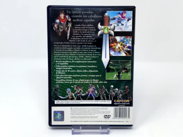 Parte trasera de Maximo (ESP) para PlayStation 2, edición PAL España