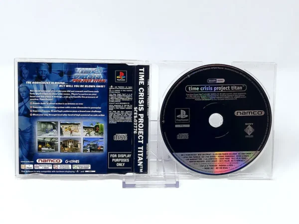 Parte trasera de Time Crisis: Project Titan (EUR) (Promo) para PlayStation 1, edición PAL España