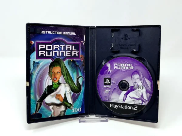 Interior del juego Portal Runner (UK) para PlayStation 2 con disco y manual