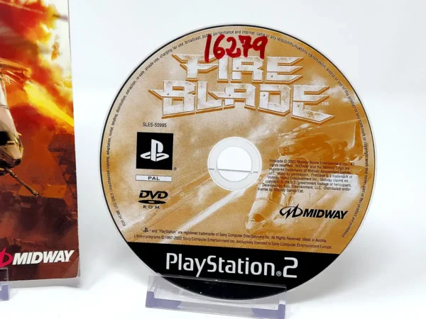 Parte trasera de FireBlade para PlayStation 2, edición PAL España