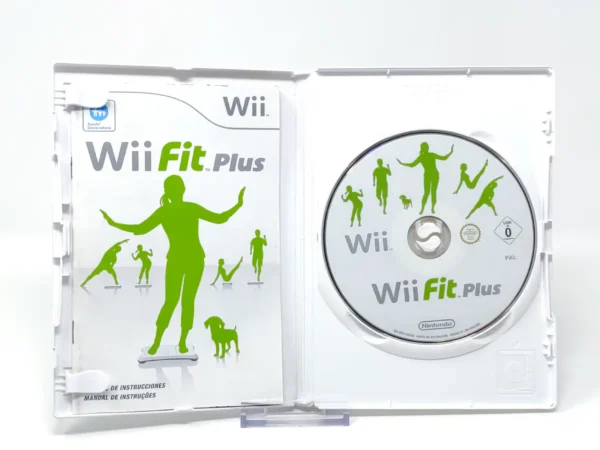 Interior del juego Wii Fit Plus (ESP) (v1) para Nintendo Wii con disco y manual