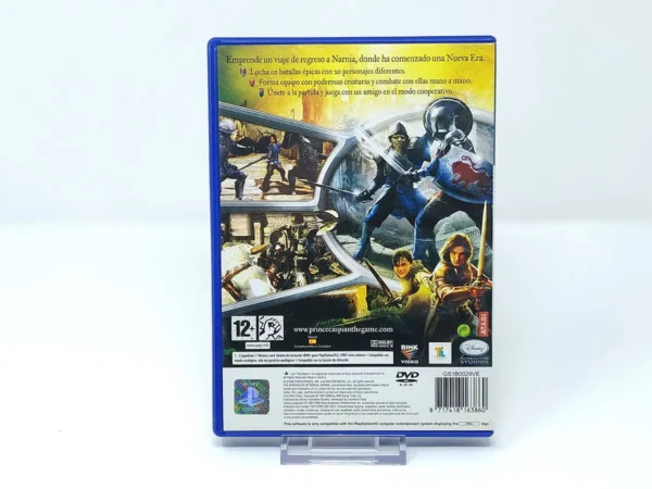 Parte trasera de Las Crónicas de Narnia: El Príncipe Caspian (ESP) para PlayStation 2, edición PAL España