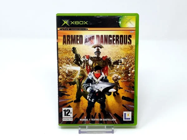 Portada de Armed and Dangerous (ESP) para XBOX, edición PAL España, de segunda mano