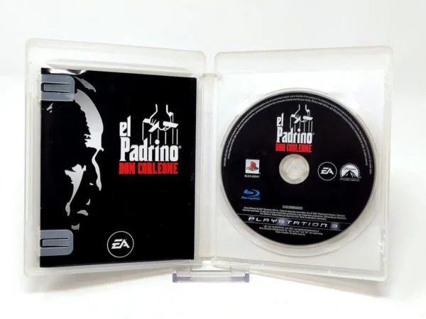 Interior del juego El Padrino: Don Corleone (ESP) para PlayStation 3 con disco y manual