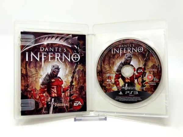 Interior del juego Dante's Inferno (ESP) para PlayStation 3 con disco y manual