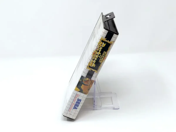 Lateral de la caja de Master of Darkness (ESP) para Sega Master System