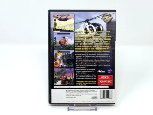 Parte trasera de Air Ranger: Rescue Helicopter (FRA) para PlayStation 2, edición PAL Francia