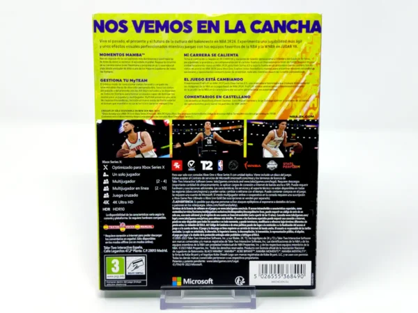 Parte trasera de NBA 2K24 (Edición Mamba Negra) (ESP) para XBOX One / Series X/S, edición PAL España