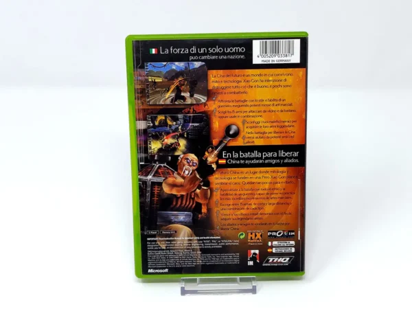 Interior del juego New Legends (ESP) para XBOX con disco y manual